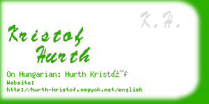 kristof hurth business card